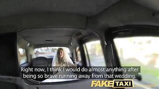 The bride met a taxi driver and changed her clothes