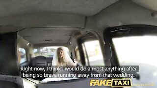 The bride met a taxi driver and changed her clothes