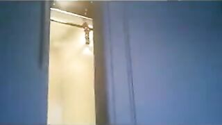 The wife ran around the apartment in a thong in front of the troops