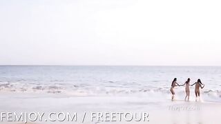On the nudist beach, there was something to see for sunbathing