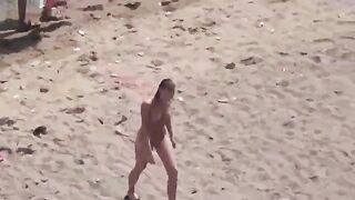 A couple enjoying each other without any clothes on the sea