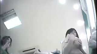 A secret camera at the checkout captures skirts of shoppers