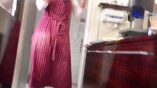 Juicy ass in jeans - hidden camera close-up action