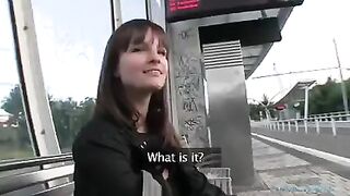Brunette is fucking with strangers for money in this hot vid