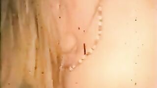 Girls in different poses try to fit the guy’s dick in their mouths