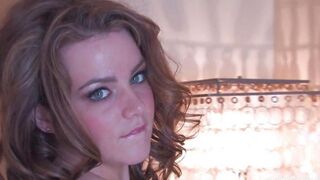 A hot girl with big tits is having fun with pleasure