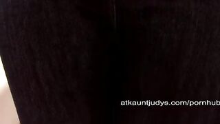 Hot mature woman masturbating on the couch