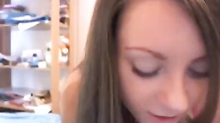 Russian girl with gentle tits plays on a webcam with toys