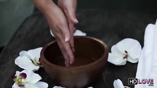 Massage of the friend is always something erotic
