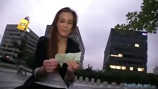 A young cute girl was picked up and fucked on the street