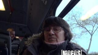 Sex on the bus with a complete stranger, no panties or bra