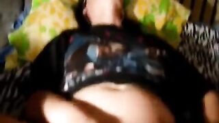 A tight chick shows her narrow pussy on camera, getting wild with it