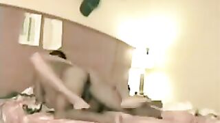 Blonde with natural tits spreads her legs for fun on the bed