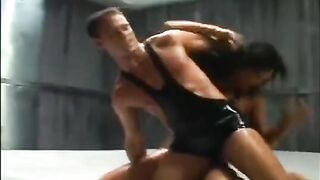 The fight ended with oil massage and sex of beautiful brunette