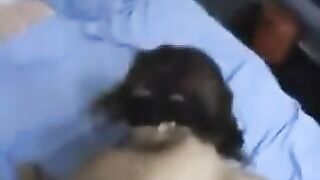 Girl with a crooked back handed me a cock in the ass