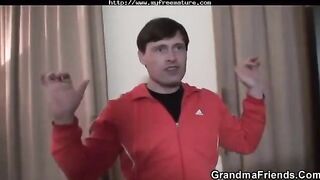 Old man fucks his granddaughter and grandson