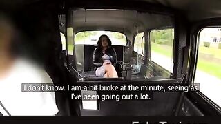 The girl worked on her tongue on the taxi driver's dick