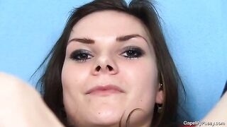 The slut came to porn casting in stockings and panties to fuck