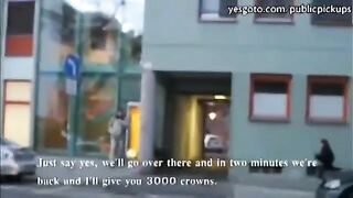 A friend led to a stranger and she gave a blowjob