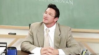 The student got a good mark thanks to the teacher's intense encounter