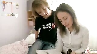 Entertainment at home with a classmate after classes