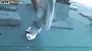 Tourist left his girl in the mountains and fucked a local