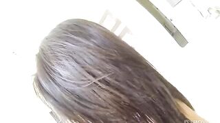 First-person sex with a beautiful young brunette and her natural tits