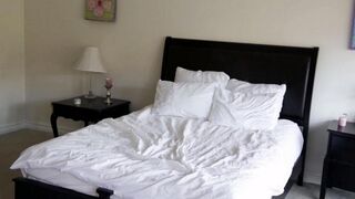The delicate sex of two blondes, who are not shy to show their bodies in bed