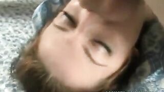 A dick in the mouth, a girl holds very deep