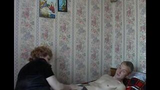 The old mother is fucking her son on a hidden camera