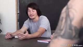 Bought sex toys and attached the girl to the bed for sex