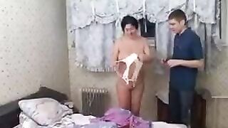 A son fucked his aged mother, who had no boyfriend