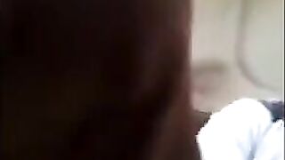 A handsome guy masturbates with his huge dick in front of a girl