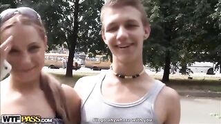 The guy licked the pussies of two girls in an intense session