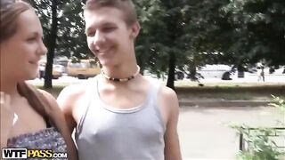 The guy licked the pussies of two girls in an intense session