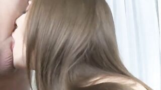My sweet dick was sucked by a cute girl