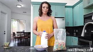 A cute girl is alone at home and gets a bit wild