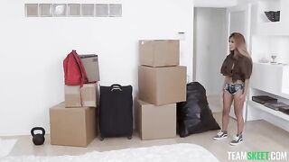 An Exxxtra Small girl is moving to a new house