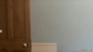 A hot girl washes her body in the shower and caresses herself