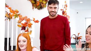 A Thanksgiving tie breaker with a sexy FFM twist on the couch