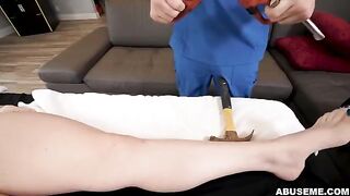 Rough massage with a happy ending for the girl