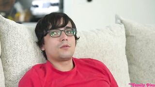 A man gets rid of his thoughts by fucking on the bed with a girl