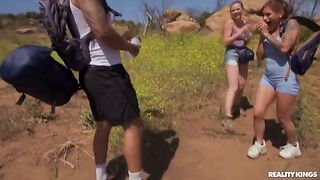 Fucked beauties on the hike, beautiful sex in nature
