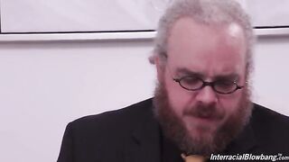 And let the whore go around in a circle! - a group sex session