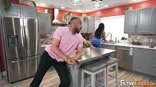He fucked me in the kitchen and came in my banana salad!