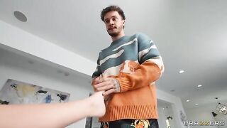 Diphallic Dude in anal games with a hot student pair
