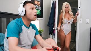 A blonde with a craving for cum gets her wish fulfilled