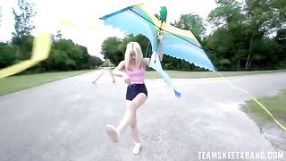 A nympho girl is hungry for outdoor sex and fun