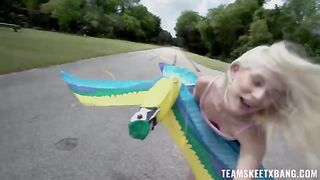 A nympho girl is hungry for outdoor sex and fun
