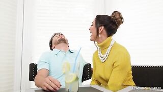 Suburban woman, dreaming of a passionate sex with a young guy